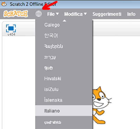 Come cambiare lingua a Scratch 2.0 (Italiano)