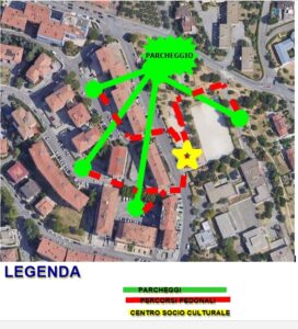 Parcheggi nei pressi del Centro Socio Culturale Ferro di Cavallo